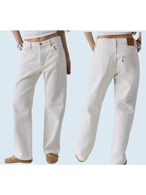 LEVI'S 501 90s Urban Outfitters Cream Off White Retro Jeans Sz 24 NEW NWT